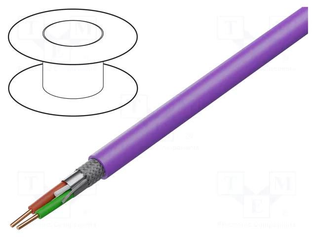 Wire; 1x2x22AWG; PROFIBUS,outdoor; wire; Cu; PVC; violet; 305m BELDEN 3079A.0071000