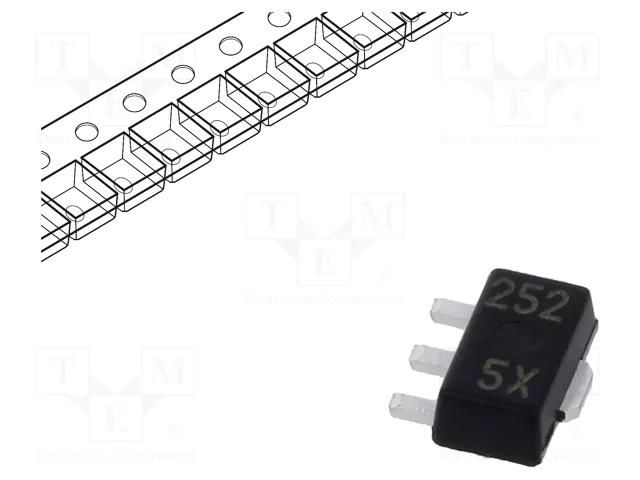 IC: voltage regulator; LDO,linear,fixed; 3.3V; 150mA; SOT89-3; SMD TOREX XC6216D331PR-G