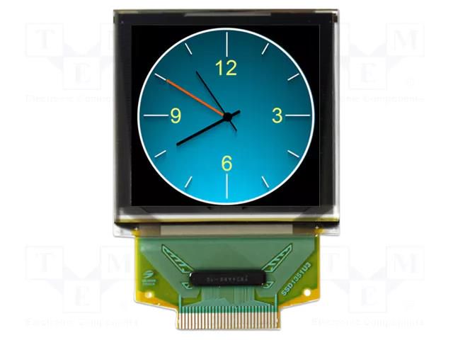 Display: OLED; graphical; 1.5"; 128x128; Dim: 33.8x48.35x1.6mm NEWHAVEN DISPLAY INTERNATIONAL NHD-1.5-128128G