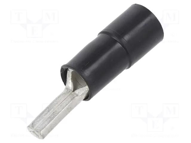 Tip: wire pin; Ø: 4.3mm; 10mm2; crimped; for cable; insulated; black BM GROUP BM00450