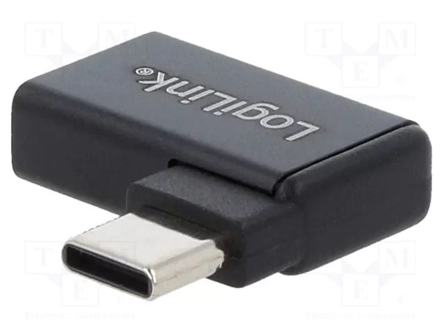 Adapter; USB 3.2 Gen 1; USB A socket,USB C angled plug; plastic LOGILINK AU0055