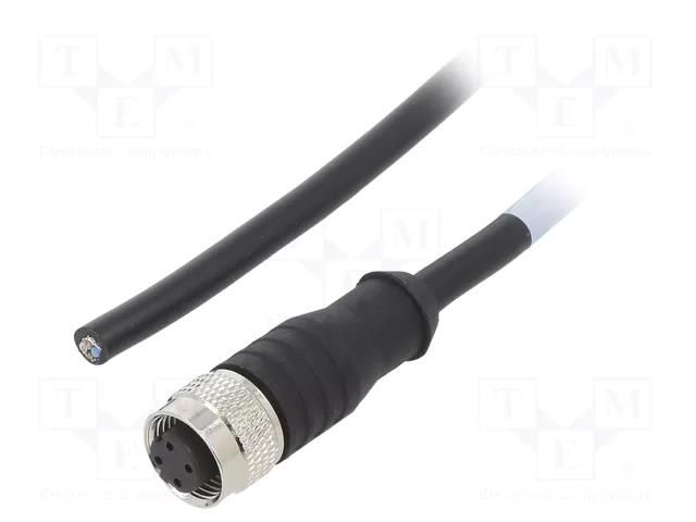 Cable: for sensors/automation; M12; PIN: 4; straight; 1m; plug; 4A MUELLER ELECTRIC BU-21349300405010