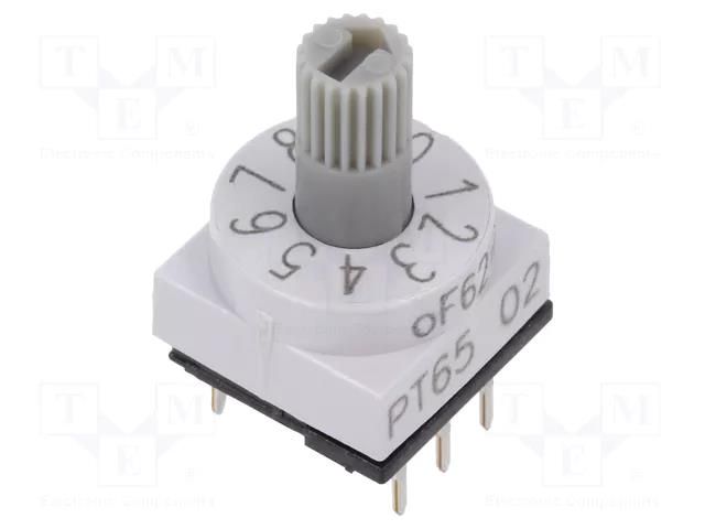 Encoding switch; DEC/BCD; Pos: 10; THT; Rcont max: 80mΩ; PT65 PTR HARTMANN PT65302H