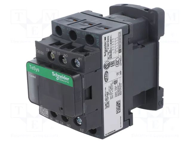 Contactor: 5-pole; NO x5; 24VDC; 10A; TeSys D; screw terminals SCHNEIDER ELECTRIC CAD50BD