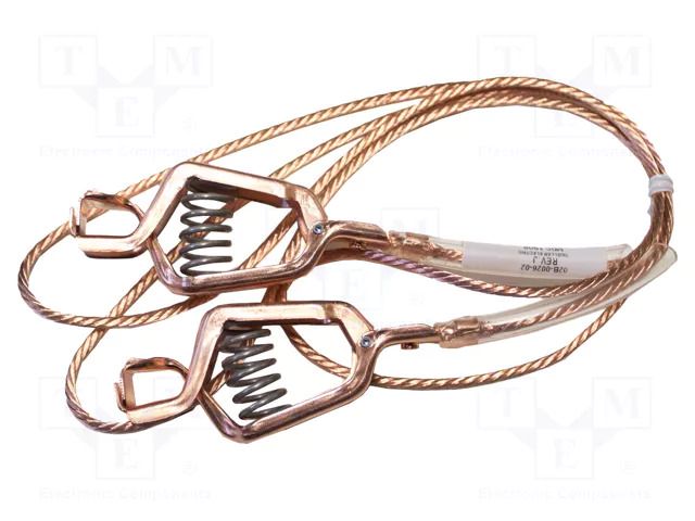 Ground/earth cable; both sides,crocodile clip; Len: 254mm MUELLER ELECTRIC AI-000151-10