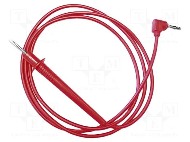 Test lead; 10A; probe tip,angular banana plug 4mm; Urated: 600V MUELLER ELECTRIC BU-2741-D-48-2