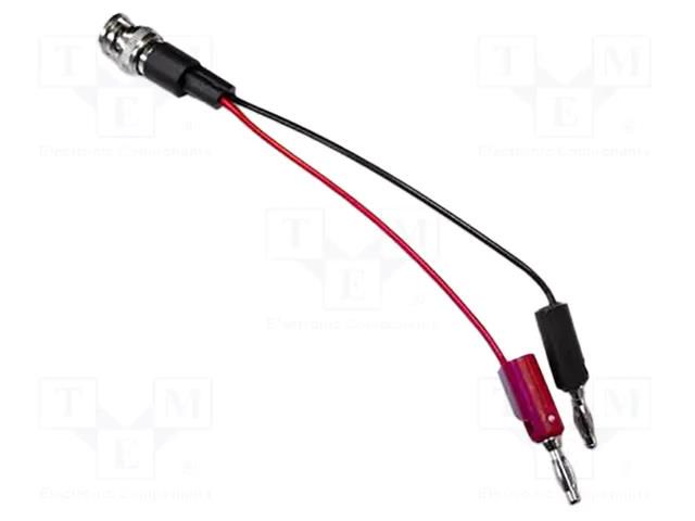 Test lead; BNC plug,banana plug 4mm x2; Urated: 300V; Len: 0.1m MUELLER ELECTRIC BU-5120-A-4-0