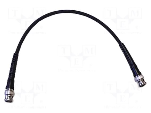 Test lead; BNC plug,both sides; Len: 0.6m; black MUELLER ELECTRIC BU-5454-B-24-0