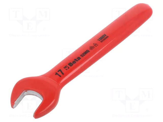 Wrench; insulated,single sided,spanner; 17mm BETA BE52MQ/17