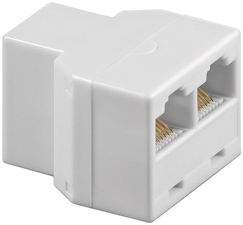 ISDN T-Adapter, white - RJ45 female (8P8C) > 2x RJ45 female (8P8C) 93056