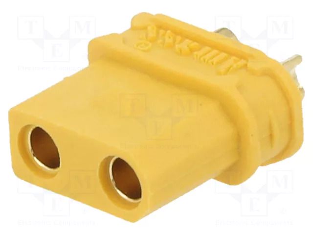 Connector: DC supply; socket; female; XT30; 20A; 500V; PIN: 2; yellow AMASS XT30UW-F