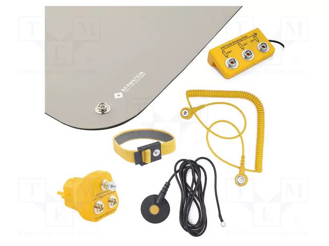 Mat: table set; ESD; L: 900mm; W: 610mm; Thk: 2mm; grey (bright) BERNSTEIN BRN-9-361-A