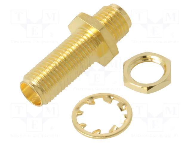 Coupler; SMA female,both sides; Insulation: PTFE; 50Ω; 18GHz AMPHENOL RF SMA7471B1-3GT50G-5