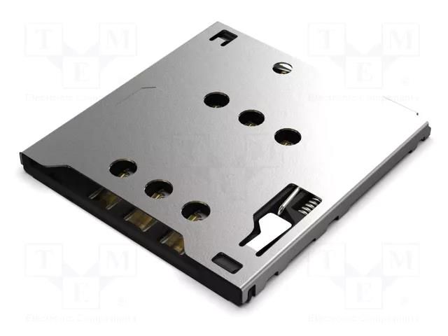 Connector: for cards; Micro SIM; push-pull; SMT; gold flash; PIN: 6 GCT SIM7155-6-1-14-A