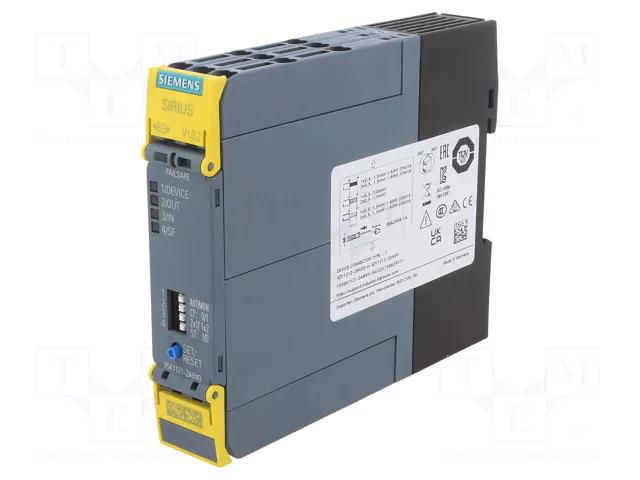 Module: safety relay; 24VDC; for DIN rail mounting; 3SK1; IP20 SIEMENS 3SK1121-2AB40