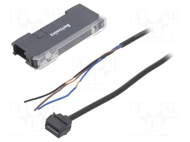Sensor: optical fiber amplifier; NPN; IP40; Connection: lead; 2m AUTONICS BF5R-D1-N