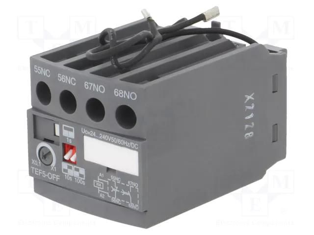 Timer; Leads: screw terminals; for DIN rail mounting; 240VAC ABB TEF5-OFF