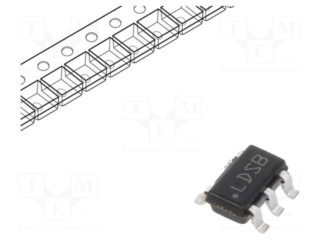 IC: voltage regulator; LDO,fixed; 5V; 0.15A; SOT23-5; SMD; ±3%; Ch: 1 TEXAS INSTRUMENTS LP3985IM5X-5.0NOPB