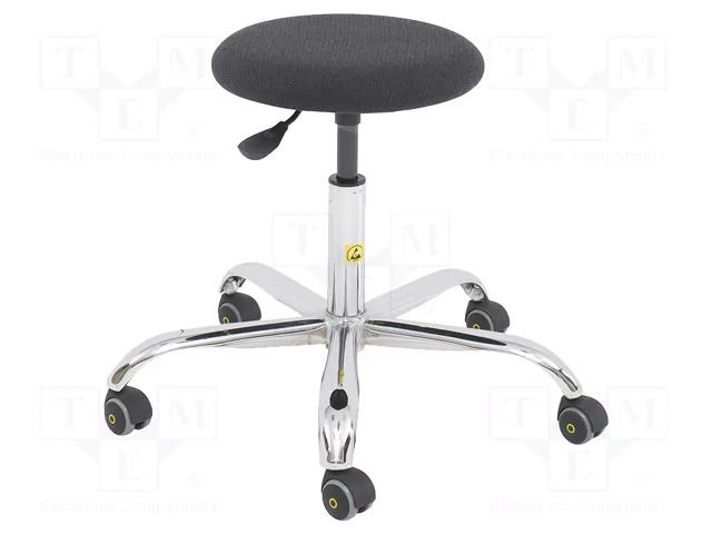 Stool; ESD; Seat dim: Ø370mm; 535÷715mm; Rsurf: 0.1÷1MΩ RT WORK ESD-STOOL08