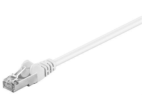 CAT 5e Patch Cable, SF/UTP, white, 10 m - copper-clad aluminium wire (CCA) 93480