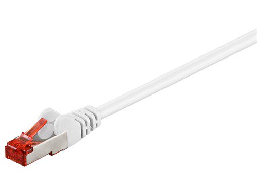 CAT 6 Patch Cable S/FTP (PiMF), white, 2 m - copper conductor (CU), halogen-free cable sheath (LSZH) 93505