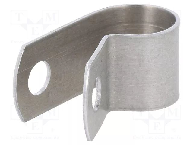 Fixing clamp; ØBundle : 20.6mm; W: 12.7mm; aluminium HELLERMANNTYTON ALU13-AL-NA
