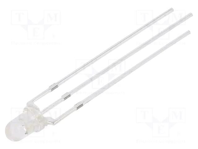 LED; red/green; 3mm; 30°; Front: convex; 3÷15VDC; No.of term: 3 OPTOSUPPLY OSRPMC3131A-VV