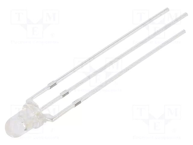 LED; red/green; 3mm; 30°; Front: convex; 3÷15VDC; No.of term: 3 OPTOSUPPLY OSRPMC3131A-VV