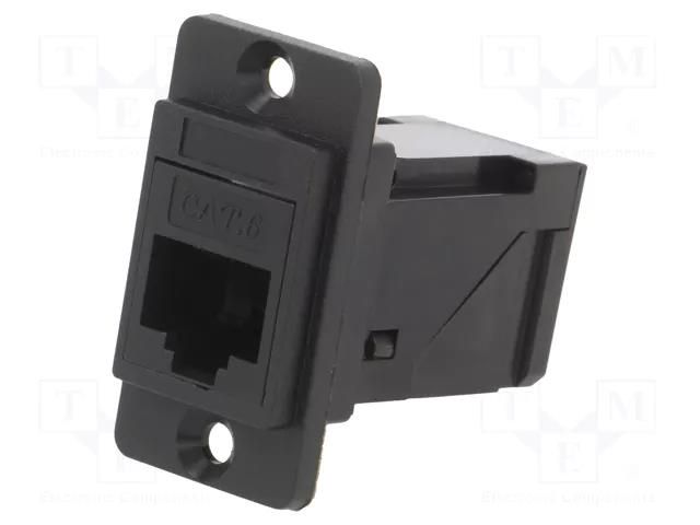 Coupler; DUALSLIM; Cat: 6; 8p8c; RJ45 socket,both sides; angled CLIFF CP30752