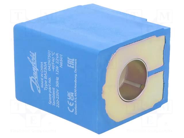 Accessories: coil for solenoid valve; 220÷230VAC; 13.5mm; IP00 DANFOSS 042N7501