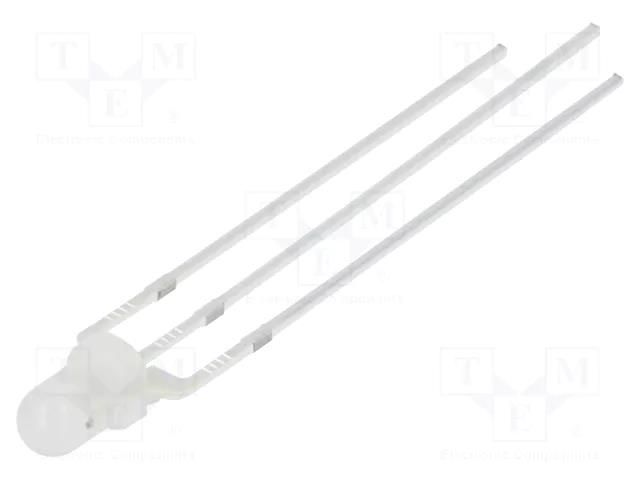 LED; red/green; 3mm; 40°; Front: convex; 3÷15VDC; No.of term: 3 OPTOSUPPLY OSRPMC3142A-VV