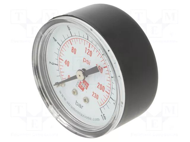 Manometer; 0÷16bar; non-aggressive liquids,inert gases; 50mm PNEUMAT M50A.PL016G14