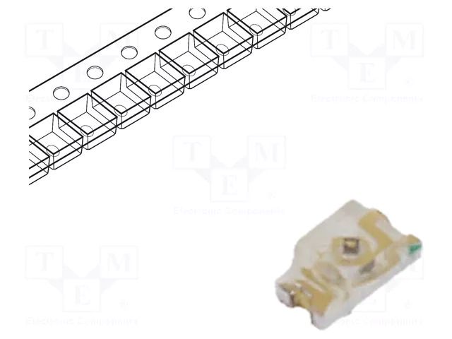 LED; yellow; SMD; 0603; 90÷120mcd; 1.8÷2.4VDC; 1.6x0.8x0.7mm; 140° DIALIGHT 598-8050-107F