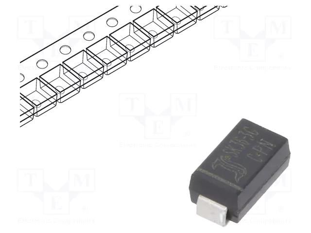 Diode: Schottky rectifying; SMA; SMD; 60V; 3A; reel,tape DIOTEC SEMICONDUCTOR SK36SMA-3G-DIO