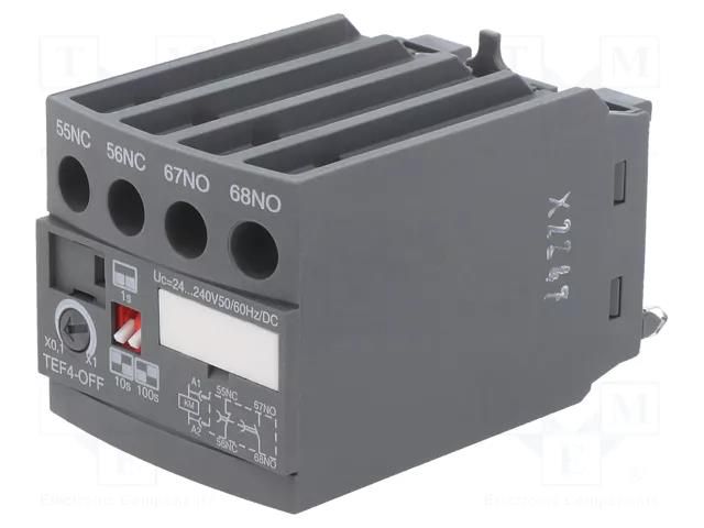 Timer; Leads: screw terminals; for DIN rail mounting; 240VAC ABB TEF4-OFF