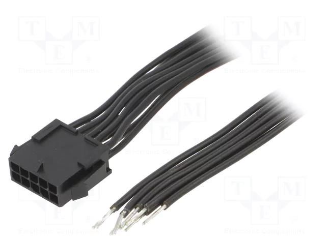 Cable; male,cables; PIN: 10; 0.6m; 4A; Insulation: PVC; TLYp; 0.35mm2 ESPE KABX-10PMS-L600