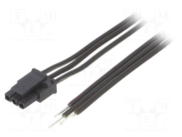 Cable; cables,female; PIN: 3; 0.6m; 4A; Insulation: PVC; TLYp ESPE KABX-3PFS-L600