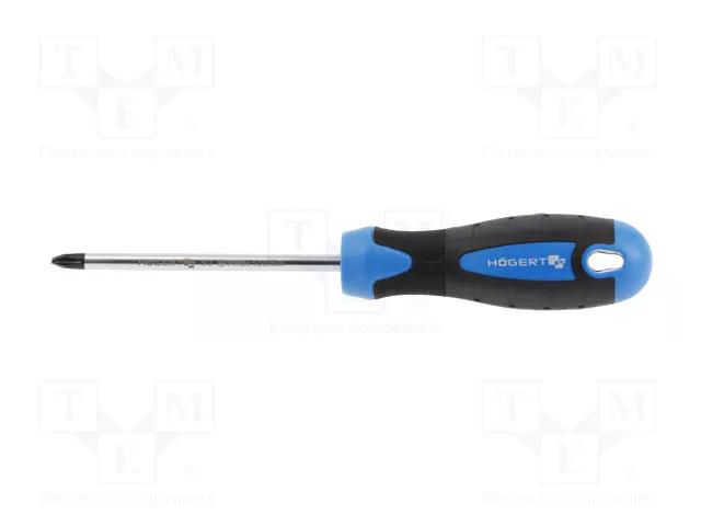 Screwdriver; Phillips; PH2; 200mm HÖGERT TECHNIK HT1S032