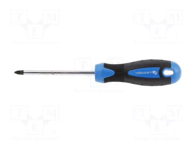 Screwdriver; Phillips; PH2; 100mm HÖGERT TECHNIK HT1S029