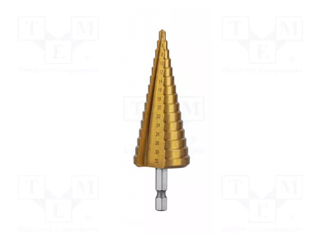 Drill bit; Ø: 4÷32mm; Drill Bit: step,conical,multistep HÖGERT TECHNIK HT6D323