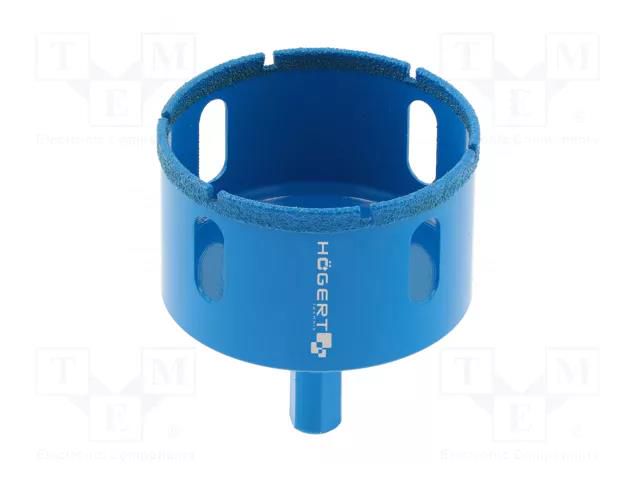 Diamond hole saw; 8mm; ceramics,glaze,drill; hexagonal HÖGERT TECHNIK HT7D308