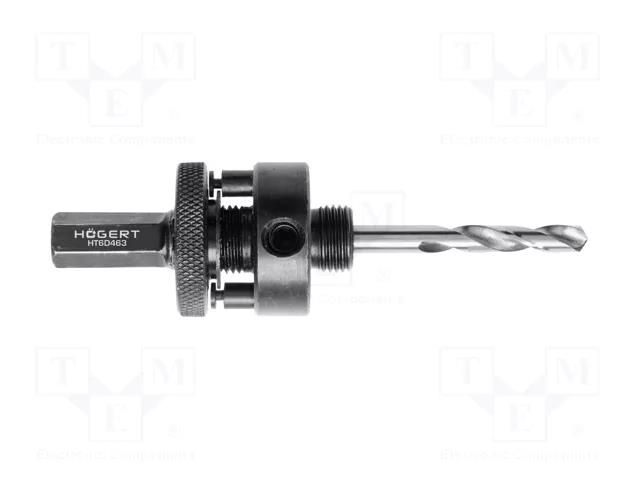Hole saw adapter; 7/16" HÖGERT TECHNIK HT6D463