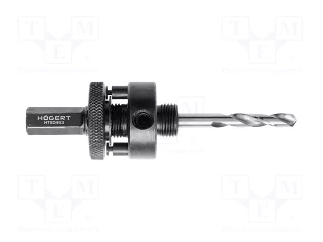 Hole saw adapter; 7/16" HÖGERT TECHNIK HT6D463
