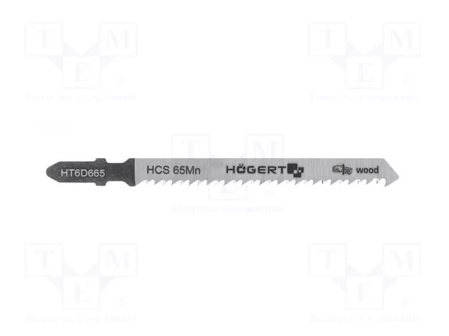Hacksaw blade-set; wood,jigsaw; 100mm; 10teeth/inch; 5pcs. HÖGERT TECHNIK HT6D665