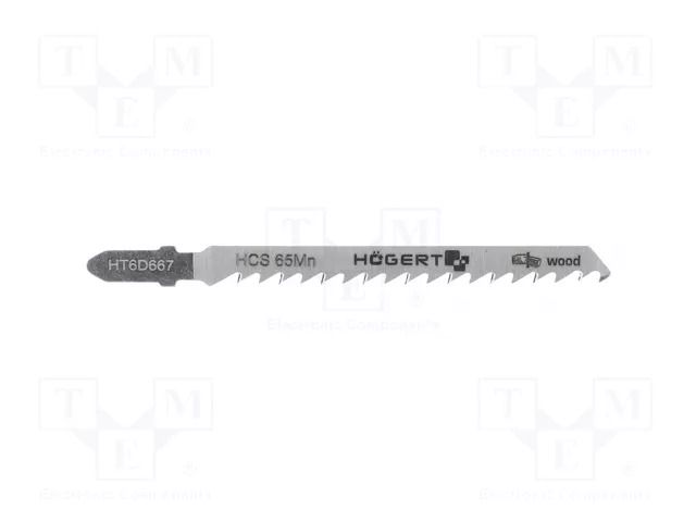 Hacksaw blade-set; wood,jigsaw; 100mm; 6teeth/inch; 5pcs. HÖGERT TECHNIK HT6D667