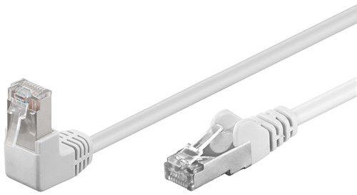 CAT 5e Patch Cable 1x 90° Angled, F/UTP, white, 2 m - copper-clad aluminium wire (CCA), 1x RJ45 male 90° (8P8C) 94179