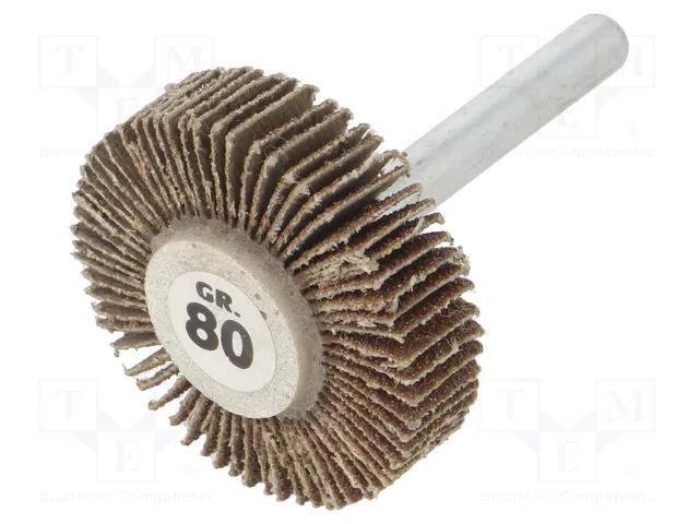 Grinding pin; Granularity: 80; Mounting: rod 6mm; flap,with lever PG PROFESSIONAL PG-RG.046