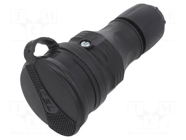 Connector: AC supply; female; socket; 2P+PE; 250VAC; 16A; for cable PLASTROL W-01150