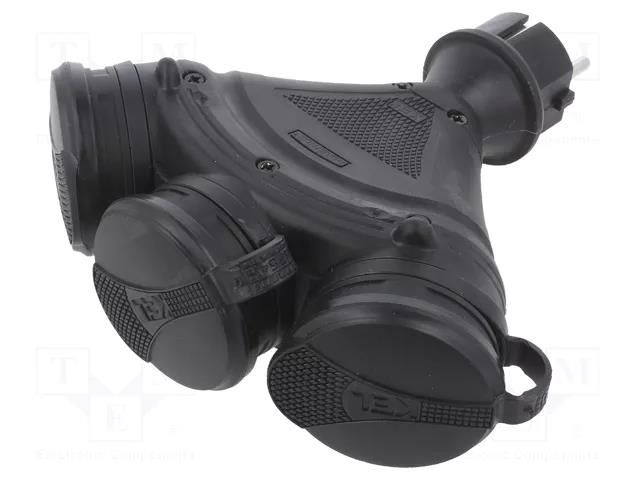 Connector: AC supply; female; socket; 2P+PE; 250VAC; 16A; for cable PLASTROL W-01162