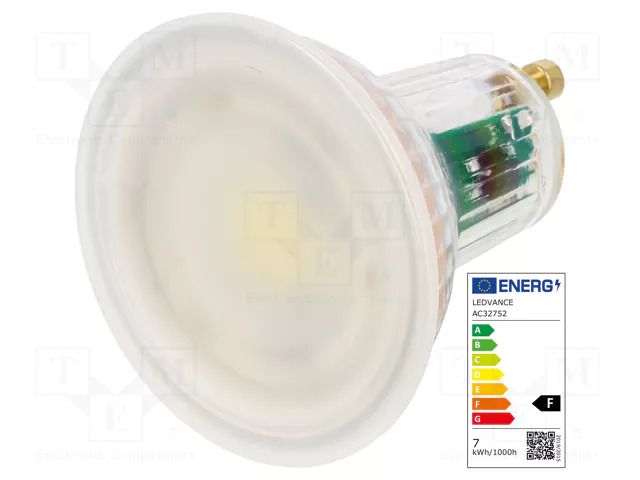 LED lamp; white cold; GU10; 230VAC; 575lm; P: 6.9W; 120°; 6500K ams OSRAM 4058075096745
